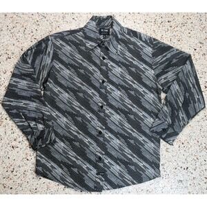 BC Ethic Vintage Men's Button Up Long Sleeve Polka Dot‎ Shirt Size Medium